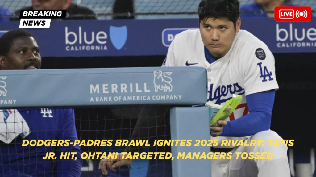 Dodgers-Padres Brawl Ignites 2025 Rivalry Tatis Jr. Hit, Ohtani Targeted, Managers Tossed