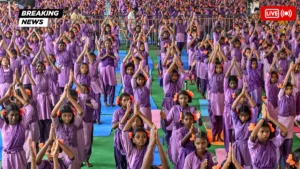 25,000 Tribal Students Set World Record with 108 Surya Namaskarams in Vizag