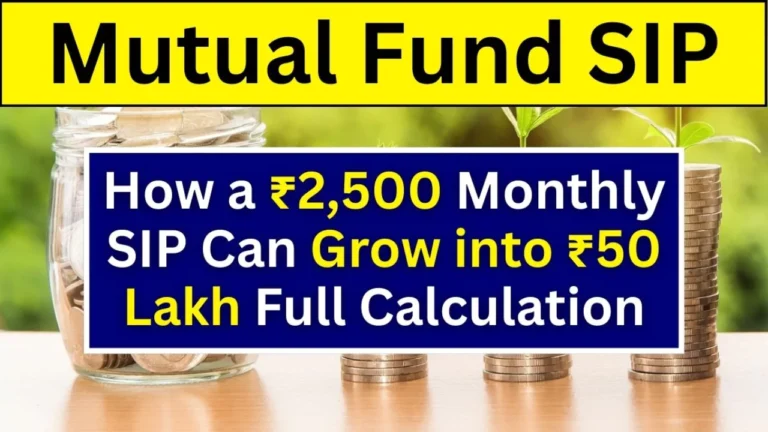 Mutual Fund SIP Turn ₹2,500 Monthly into ₹50 Lakh – Full Calculation Explained